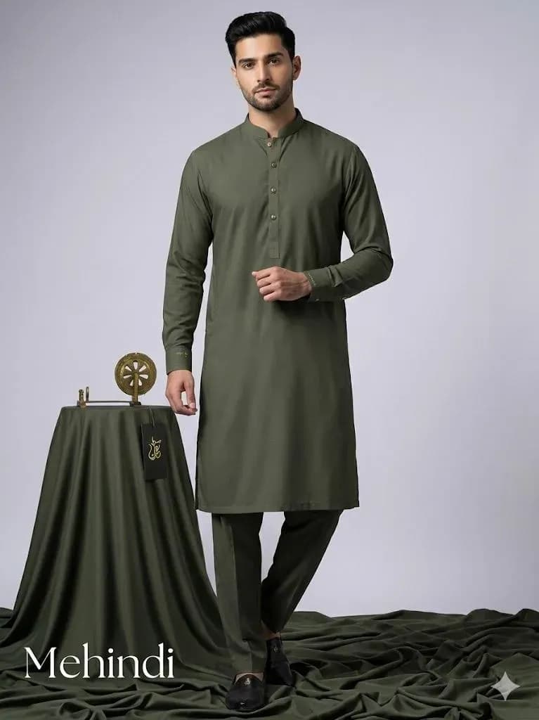 Men’s Unstitched Boski Plain Suit