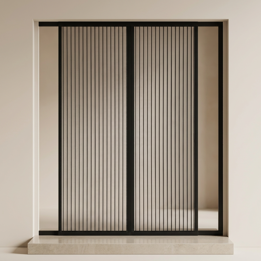Black Magnetic Screen Door Mesh Curtain Auto Seal