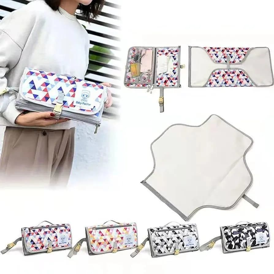 Multi-Purpose Baby Bag with Changing Mat, Polyester, Geometric Pattern