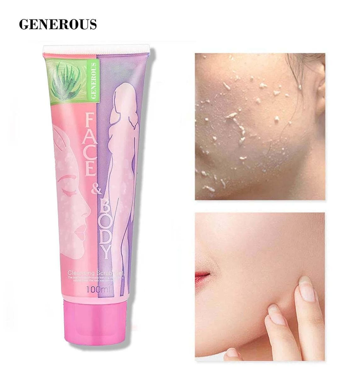 Face & Body Scrubbing Gel 100ml Pink Purple