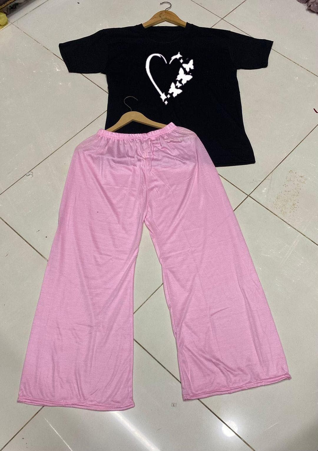 Printed Cotton Jersey Night Suit for Women