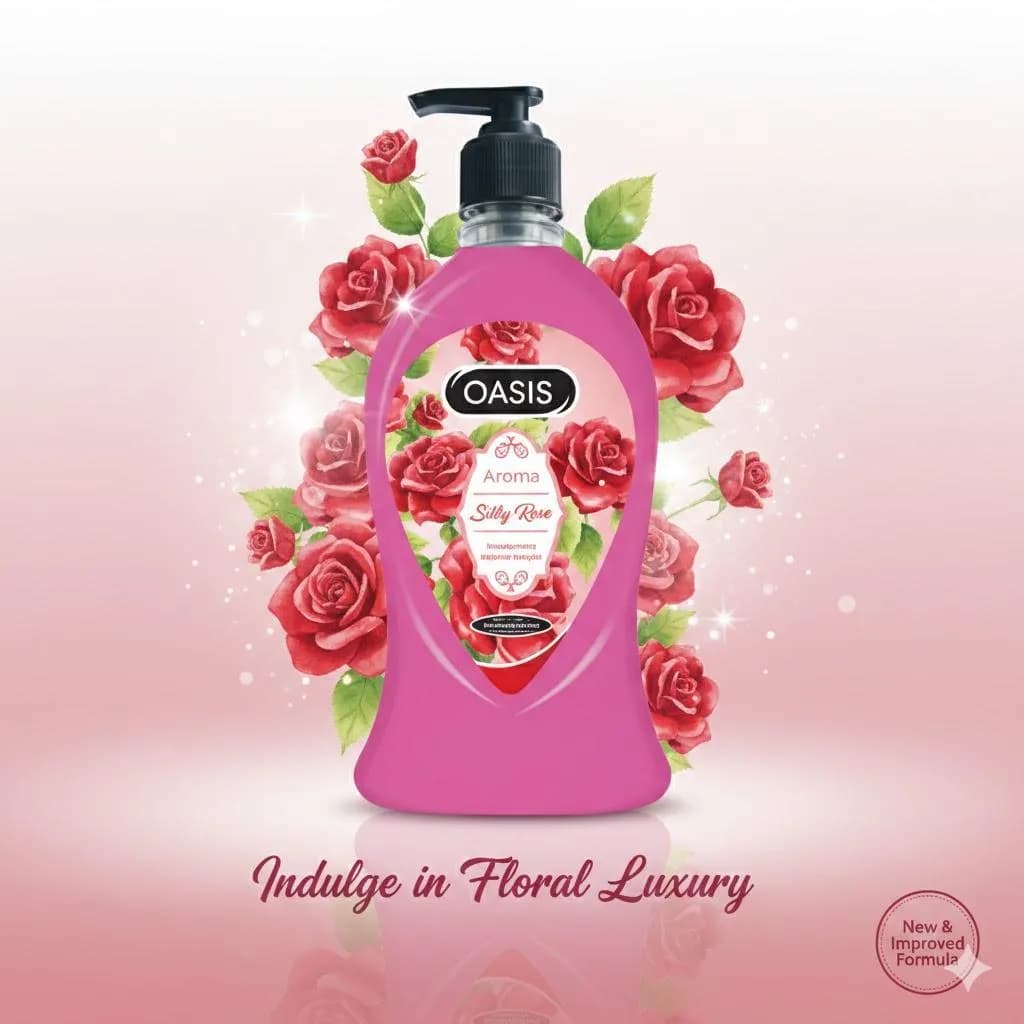 Oasis Silky Rose Hand Wash Pink Anti-Microbial
