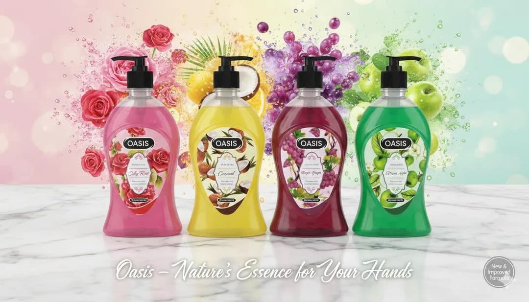 Oasis Silky Rose Hand Wash Pink Anti-Microbial