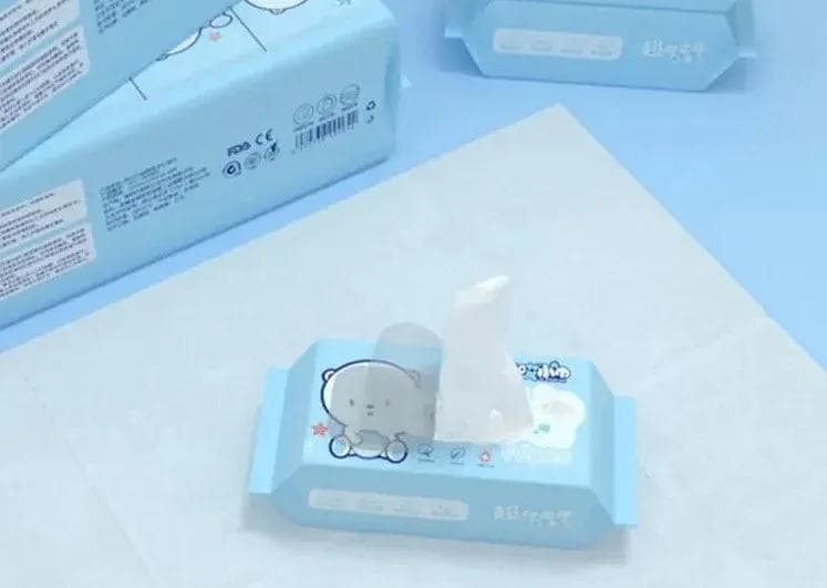 Baby Cotton Wet Wipes 8 Pack Multicolor