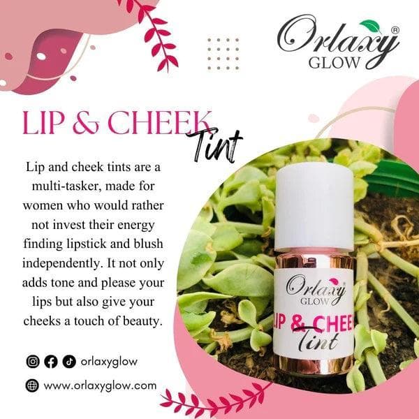 Orlaxy Glow Lip & Cheek Tint Pinkish Long Lasting