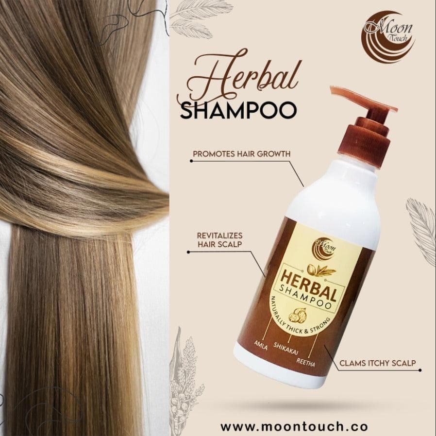 Moon Touch Herbal Shampoo for Pakistani Hair Growth & Shine