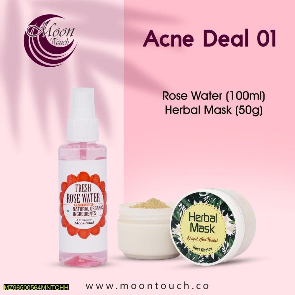 Acne Deal 01 Rose Water 100ml Herbal Mask 50g