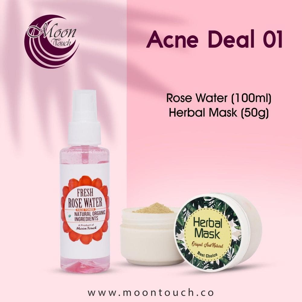 Acne Deal 01 Rose Water 100ml Herbal Mask 50g