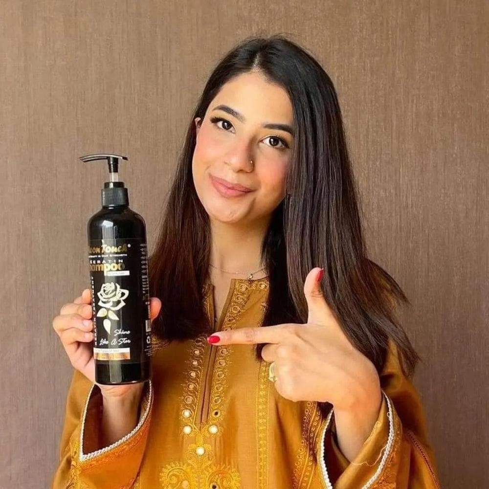 Moon Touch Keratin Shampoo 400ml Black Bottle