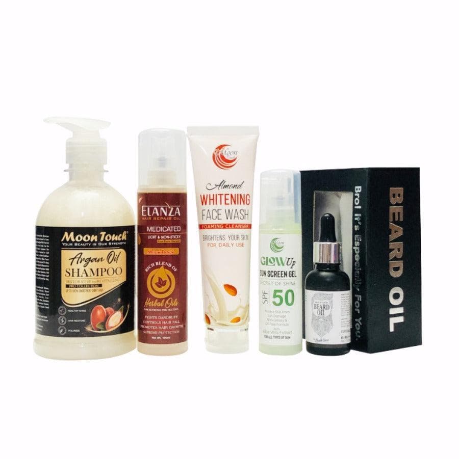 Premium Quality Men's Skincare Care Set with Onion Hair Oil