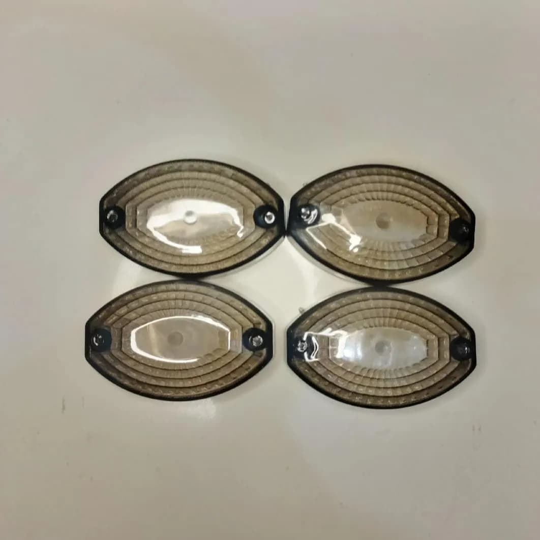 125cc Bike Indicator Covers Pack of 4 Crystal White ABS