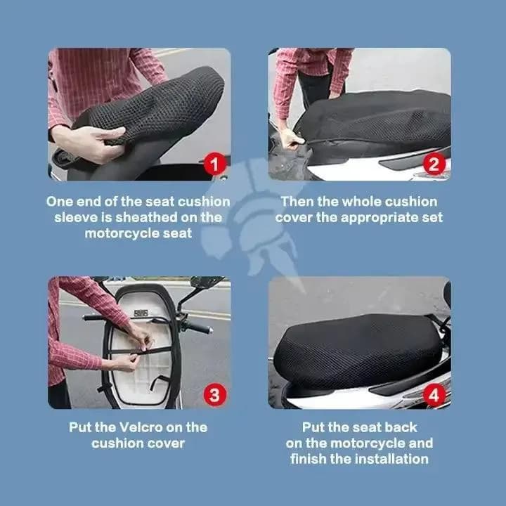 Motorbike Seat Cover XXL Mesh Rainproof Cool