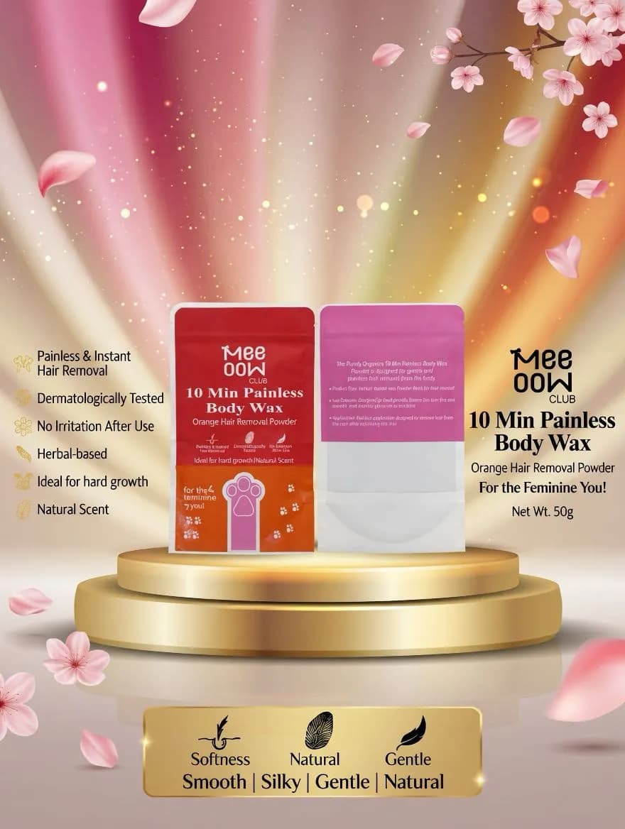 MEOW 10 Mins Painless Body Wax 50 g 1 Pack