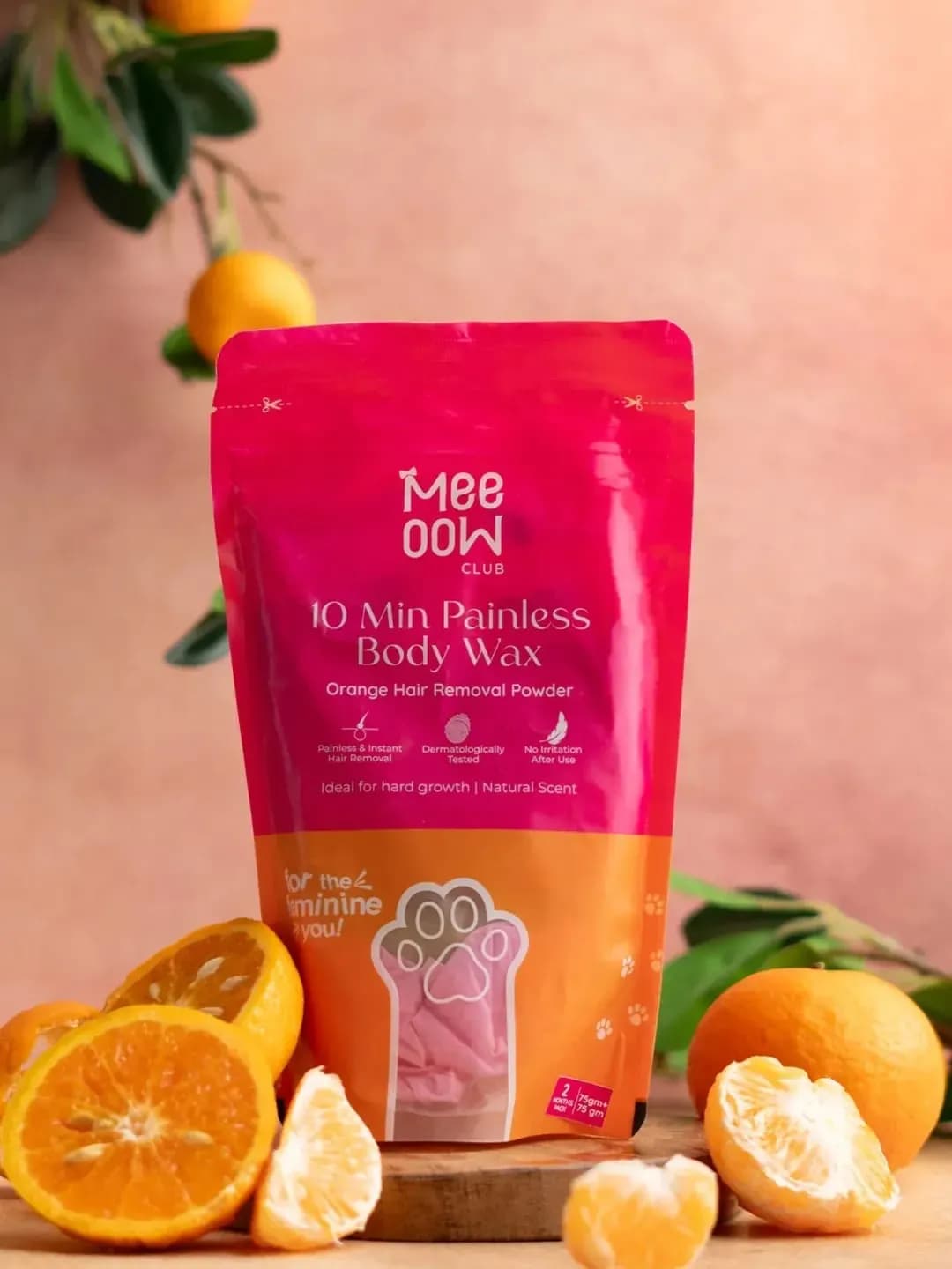 MEOW 10 Mins Painless Body Wax Powder,1 Pack