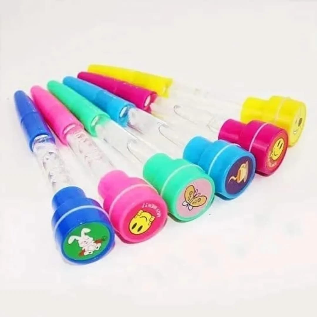 Multicolor Bubble Stamp Pens 3Pcs ABS Plastic Kids School Office