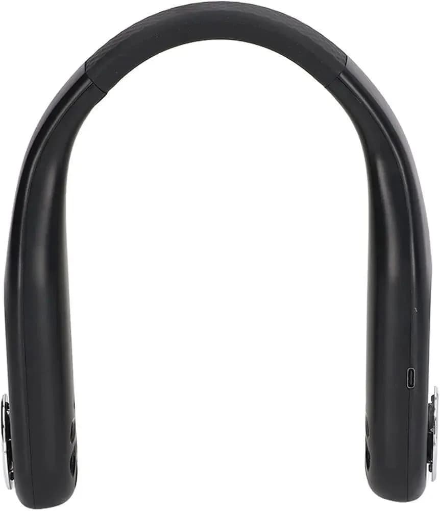 Portable Neck Fan Black ABS Plastic