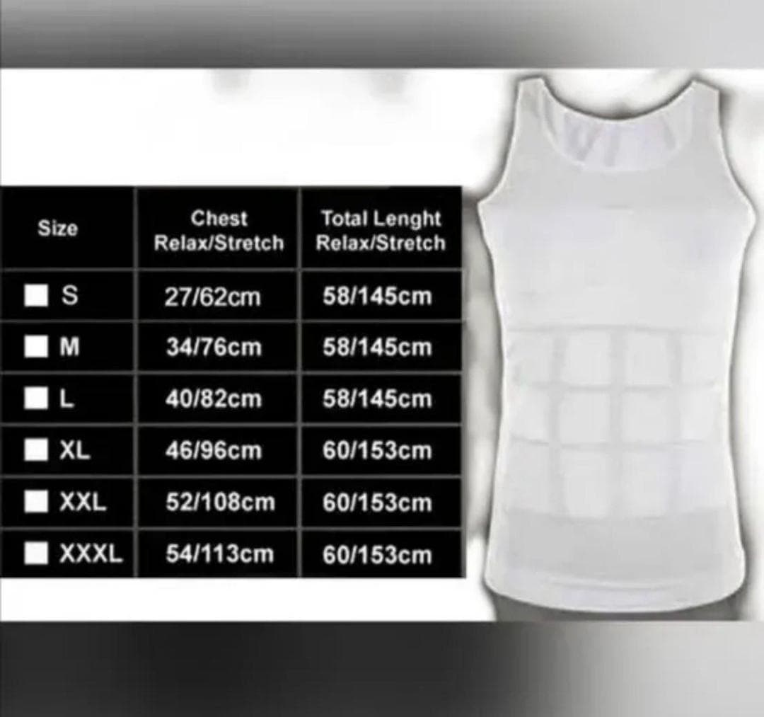 Men's Slim Fit Nylon Vest White XL to 3XL