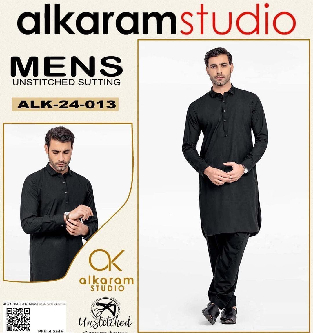 Premium Black Wash & Wear Suit for Men
