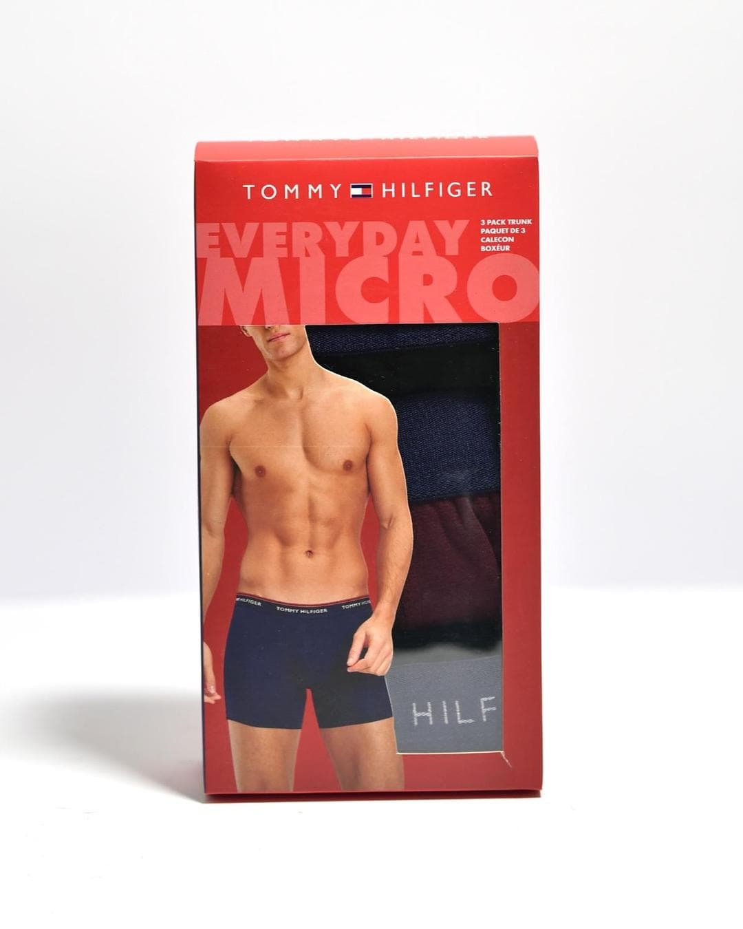Tommy Hilfiger Cotton Boxers 3-Pack Navy Burgundy Gray