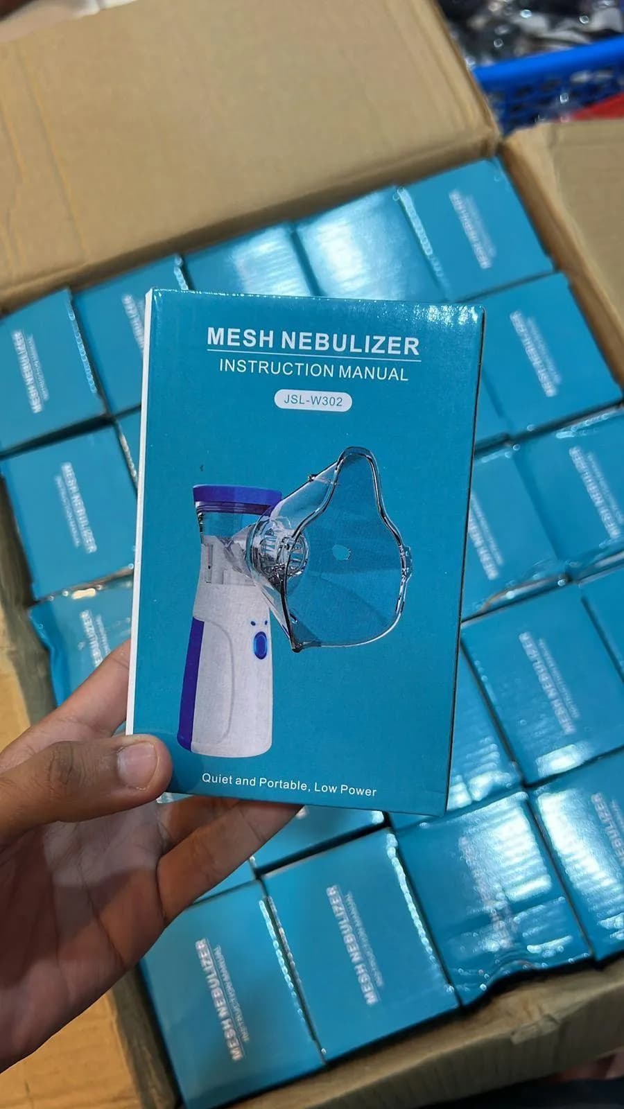 Portable Medical Nebulizer Blue 10cm Reusable