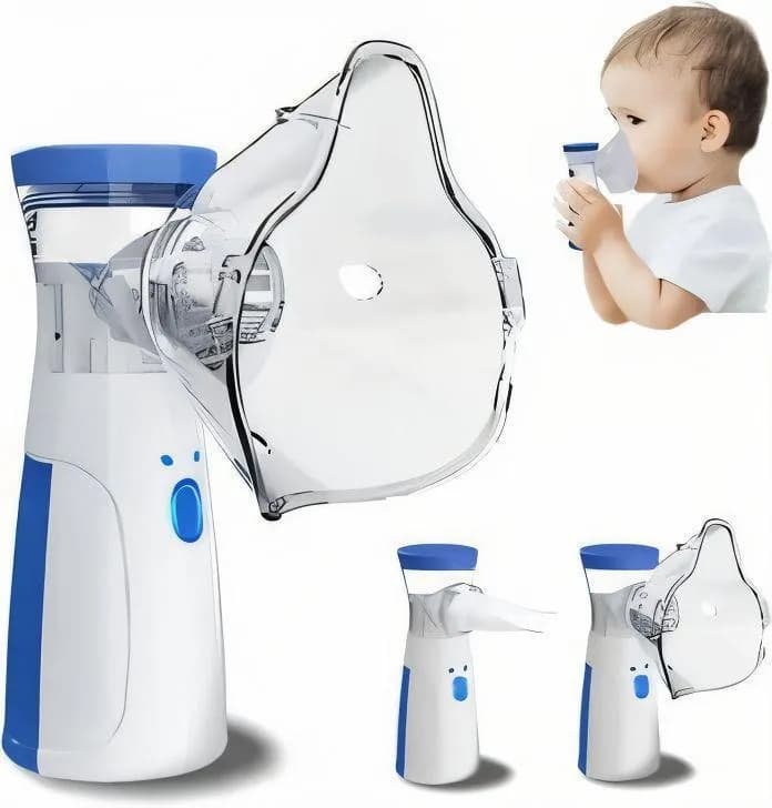 Portable Medical Nebulizer Blue 10cm Reusable