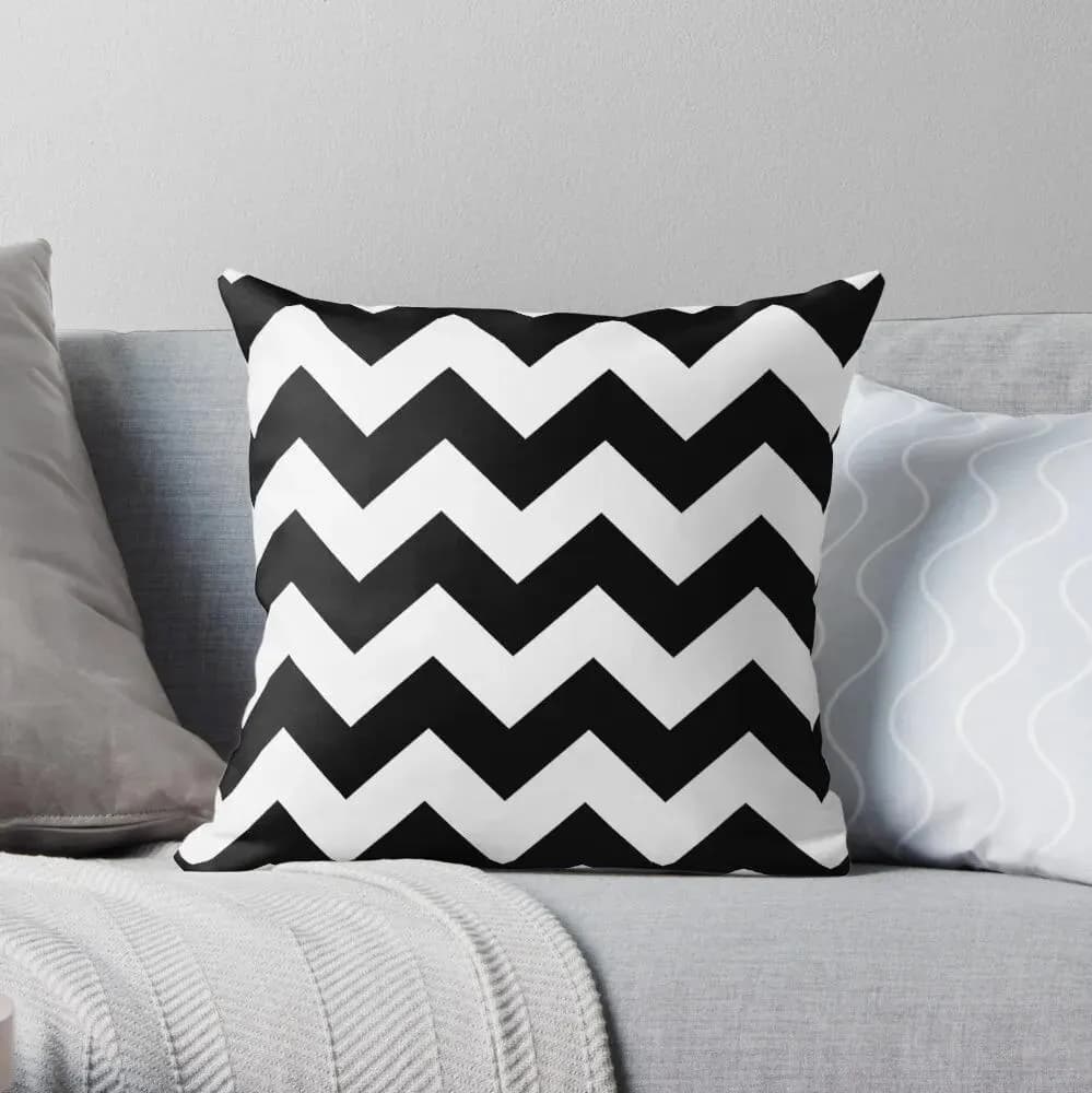 Black White Chevron Cushion Cover Set for Home Decor