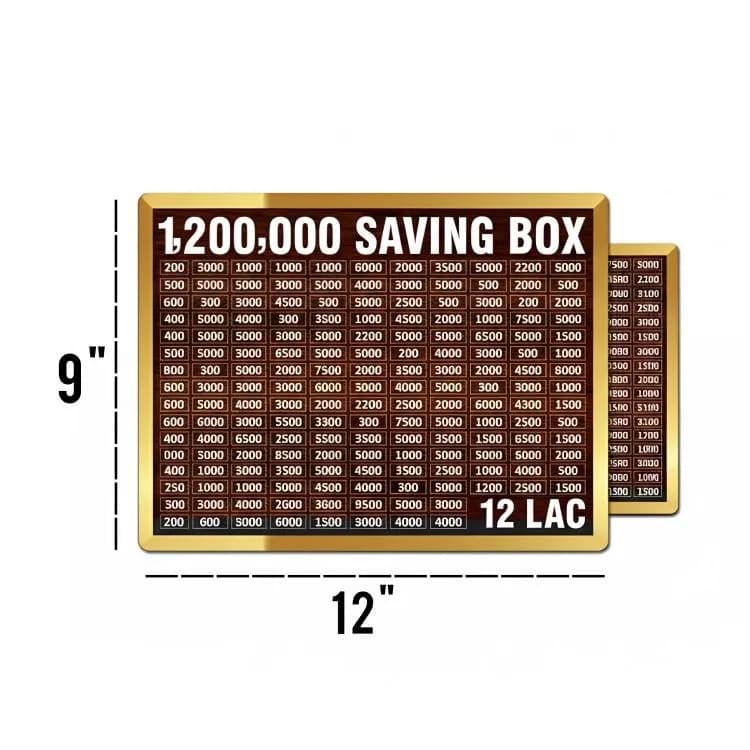 1200000 Rupee Wooden Saving Box for Home & Kids
