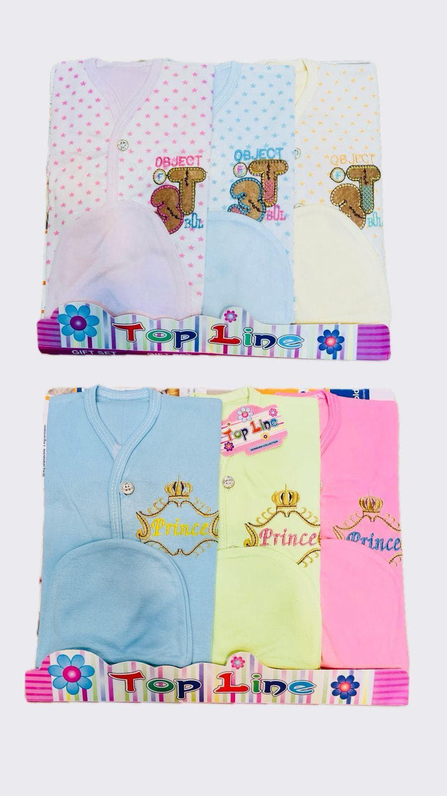 Newborn Bodysuits Set 3-Pack Cotton Royal Print