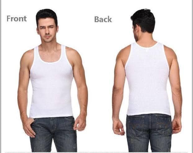 Men Cotton Fitted White Vest Pack of 3