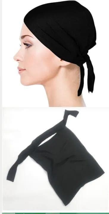 Black Chiffon Niqab with Jersey Cap Set