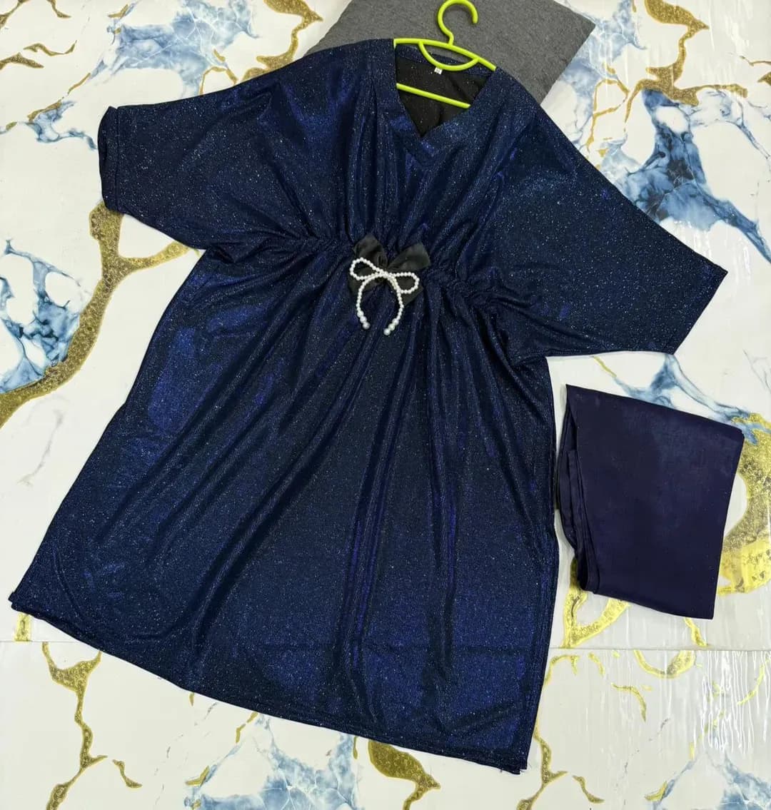 Kids Kaftan Set Navy Blue 2Pcs 8-10Yrs