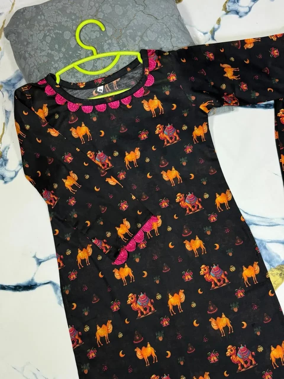 Kids Bakra Eid Printed Lawn Shirt & Trouser Set