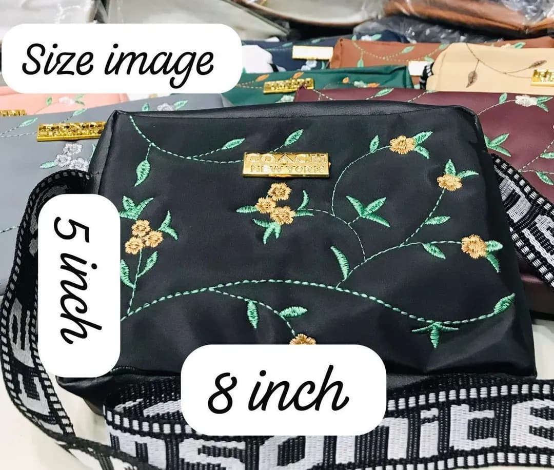 Mustard Embroidered Crossbody Bag for Girls