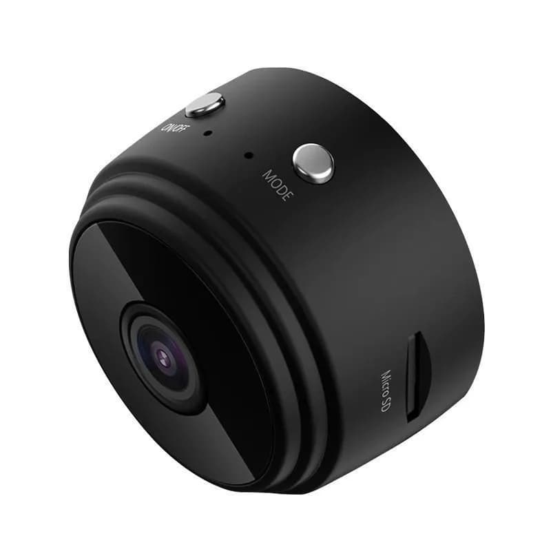 Black Bean-Shaped 24/7 Security Camera with ON/OFF Controls