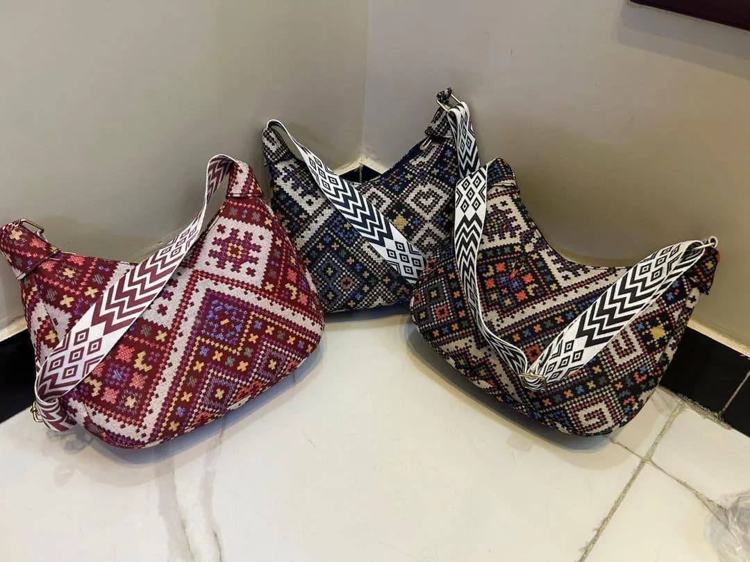 Bohemian Patterned Shoulder Hobo Bag with Adjustable Strap