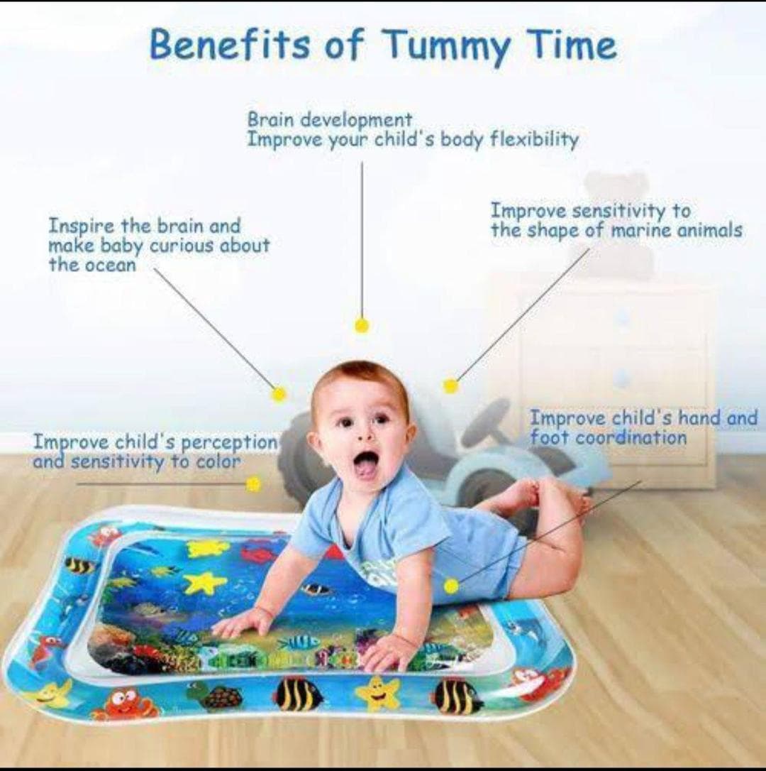 Inflatable Baby Water Play Mat Multicolor Waterproof 26.5"