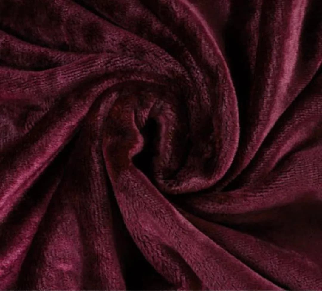 Maroon Velvet Curtains 2 Pcs 86x60"