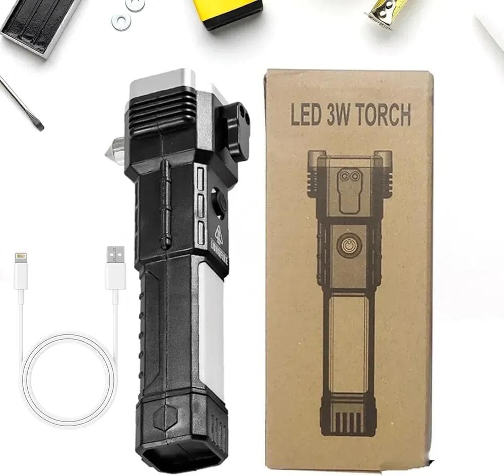 Rechargeable LED Torch 3W ABS White