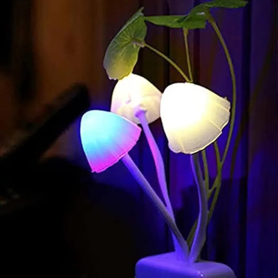 Rechargeable Flower Night Lamp with Color-Changing LED