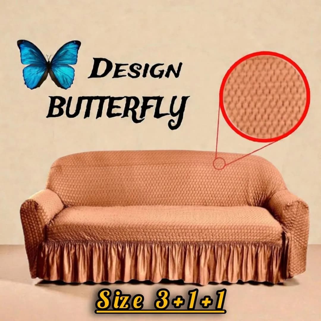 Golden Butterfly 5 Seater Sofa Cover Mesh Fabric