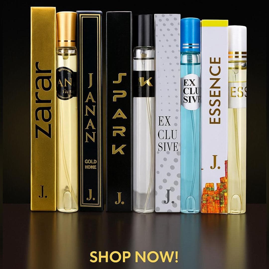 Long Lasting Unisex Pocket Perfume Set 5x30ml Black