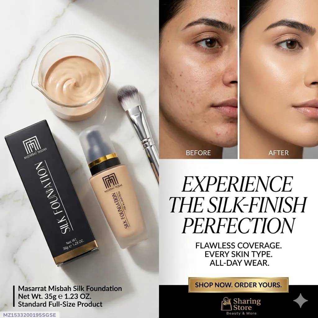 Masarrat Misbah Silk Foundation – Flawless Long-Lasting Coverage