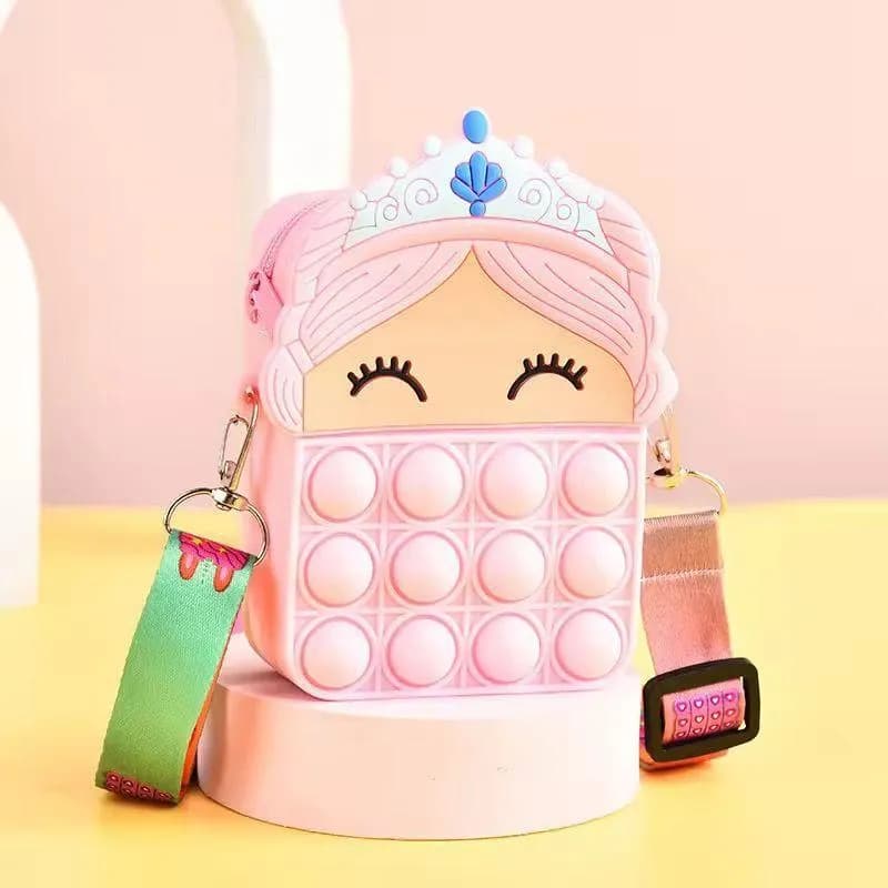 Princess Pop-it Crossbody Bag for Girls