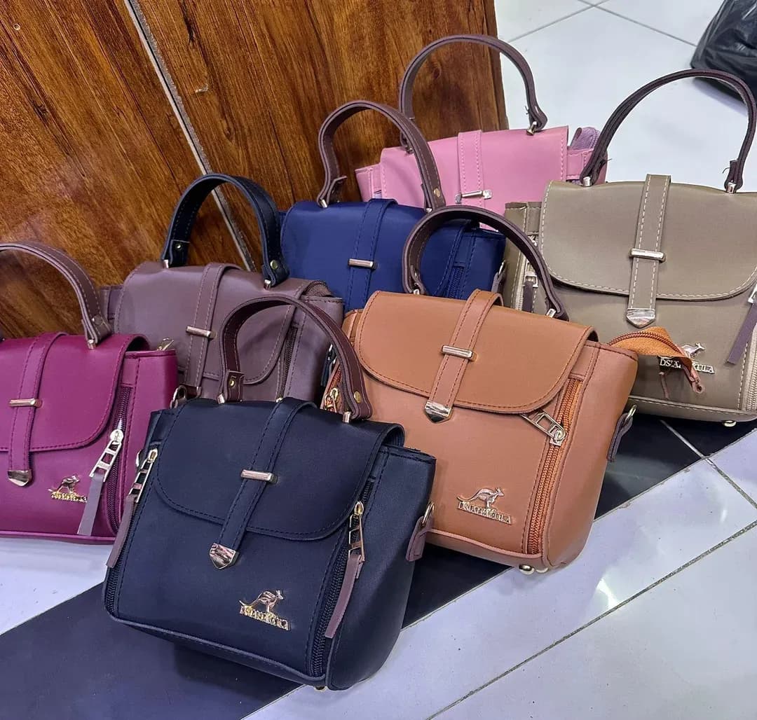 Pink Leather Shoulder Bag for Women