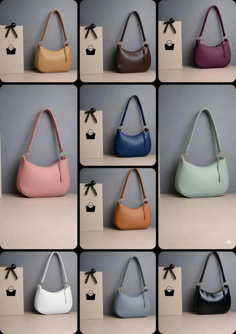 Mustard Leather Shoulder Bag for Women