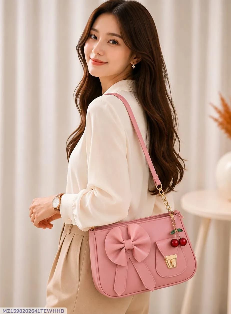 Women's Leather Plain Shoulder Bag