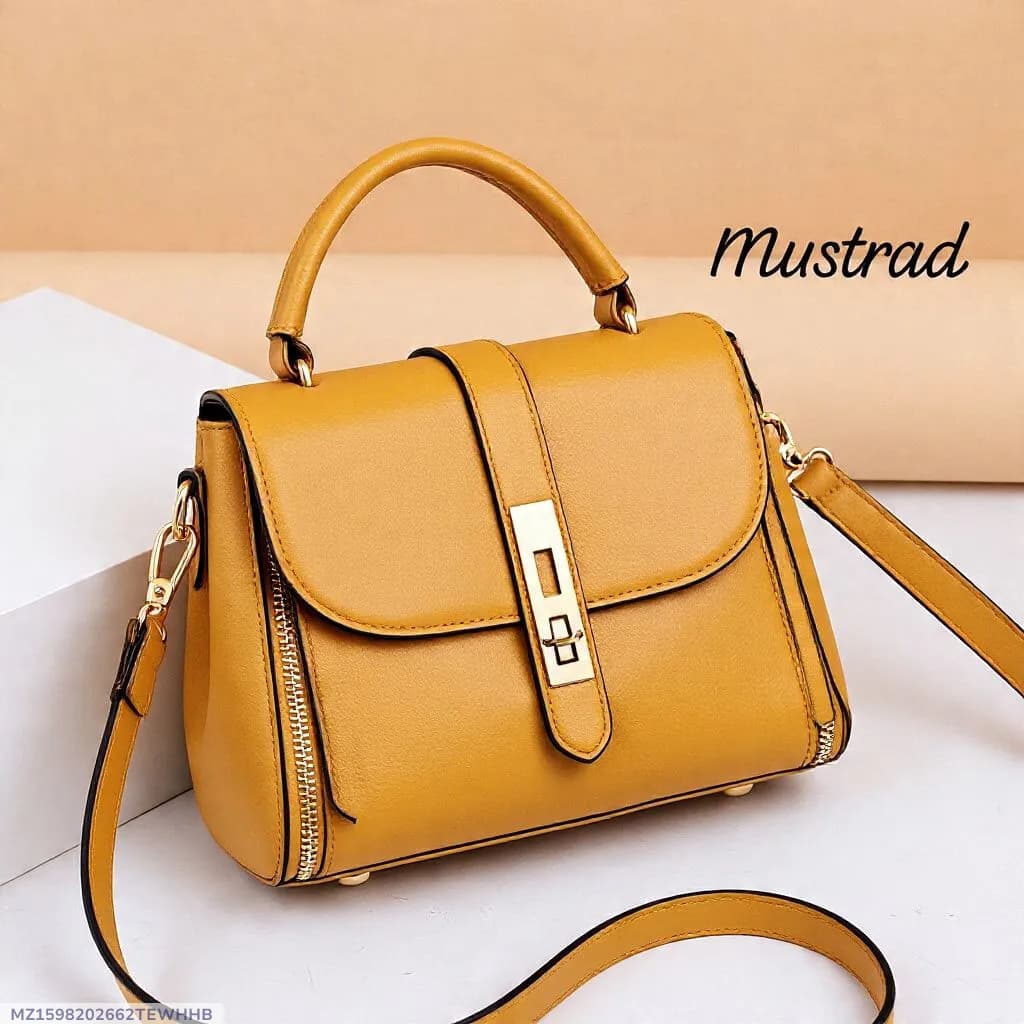 Women's Leather Plain Shoulder Bag
