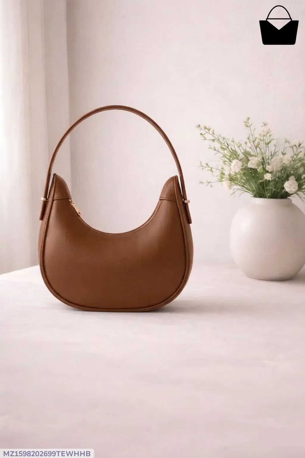 Women's Leather Plain Shoulder Bag