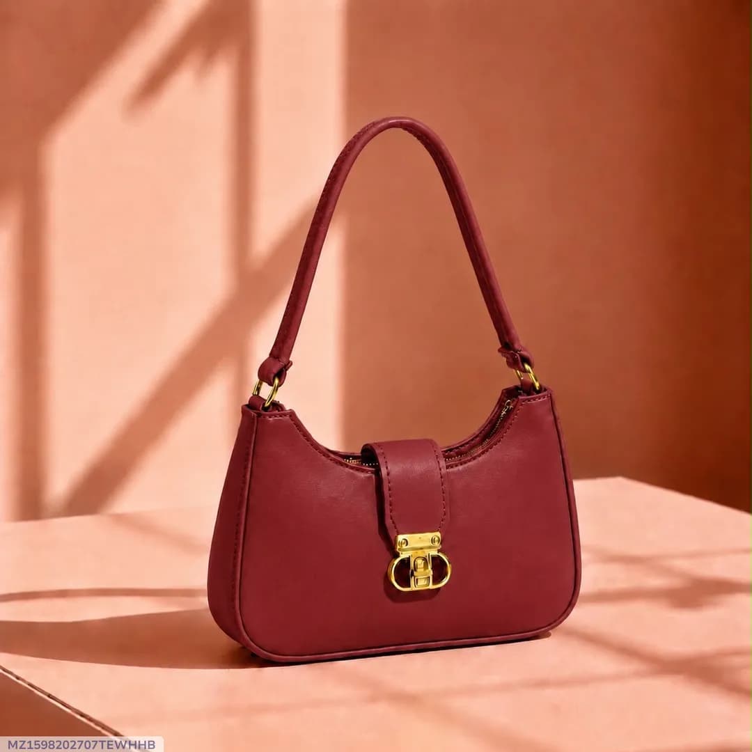 Women's Leather Plain Shoulder Bag