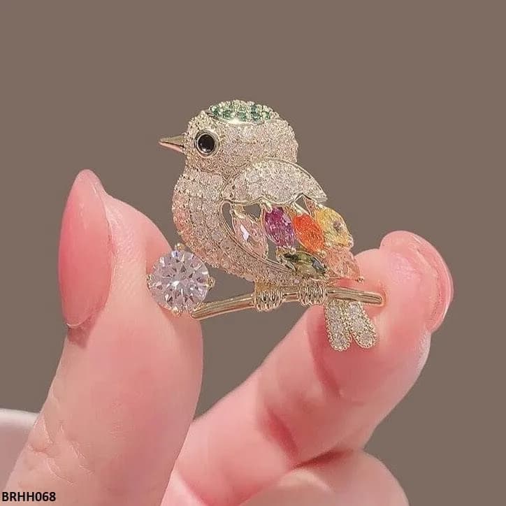 Bird Hair Clip with Crystal Accents for Women